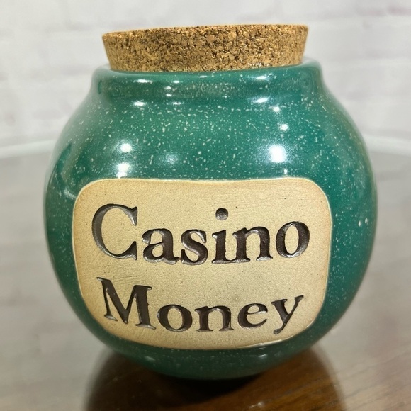 Super Cute Ceramic Stash Jar! “Casino Money” - Picture 7 of 7